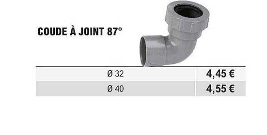 coude à joint 87°