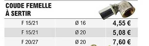 Coude Femelle à Sertir