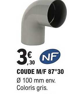 coude m/f 87° 30