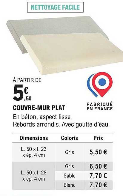 couvre-mur plat