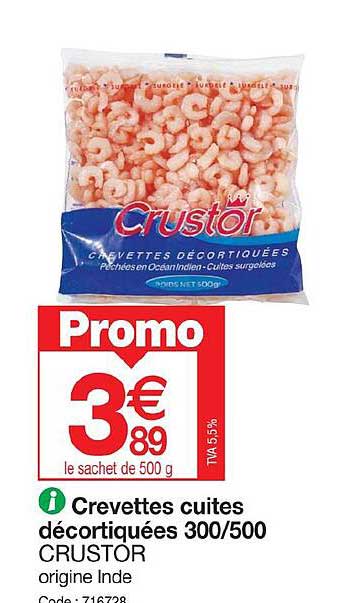 Crevettes Cuites Décortiquées 300 500 Crustor