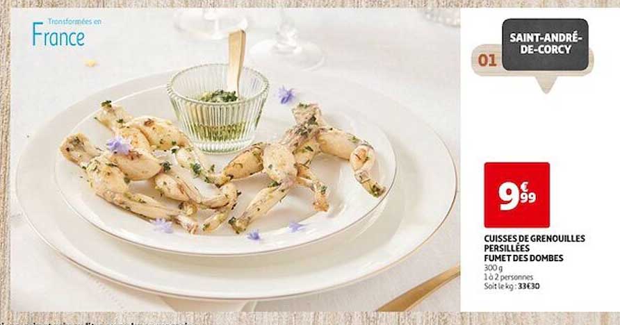 cuisses de grenouilles persillées fumet des dombes