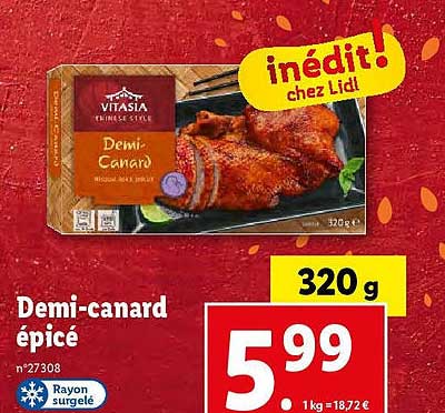 demi-canard épicé vitasia
