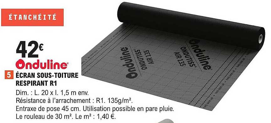 écran Sous-toiture Respirant R1