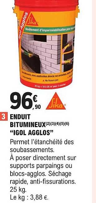 enduit bitumineux "igol agglos"