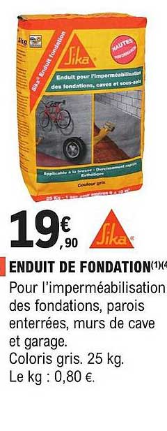 enduit de fondation