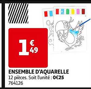ensemble d'aquarelle