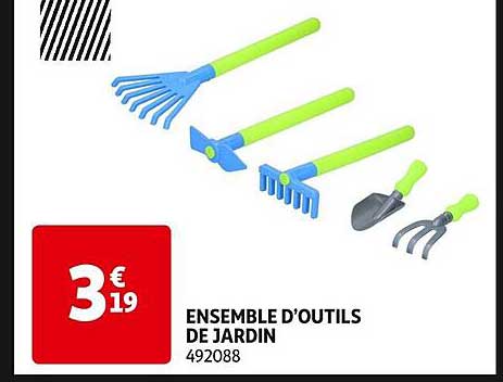 ensemble d'outils de jardin
