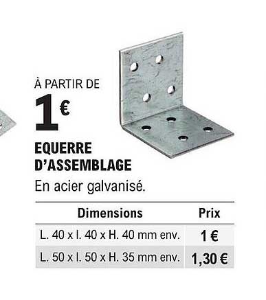 équerre d'assemblage