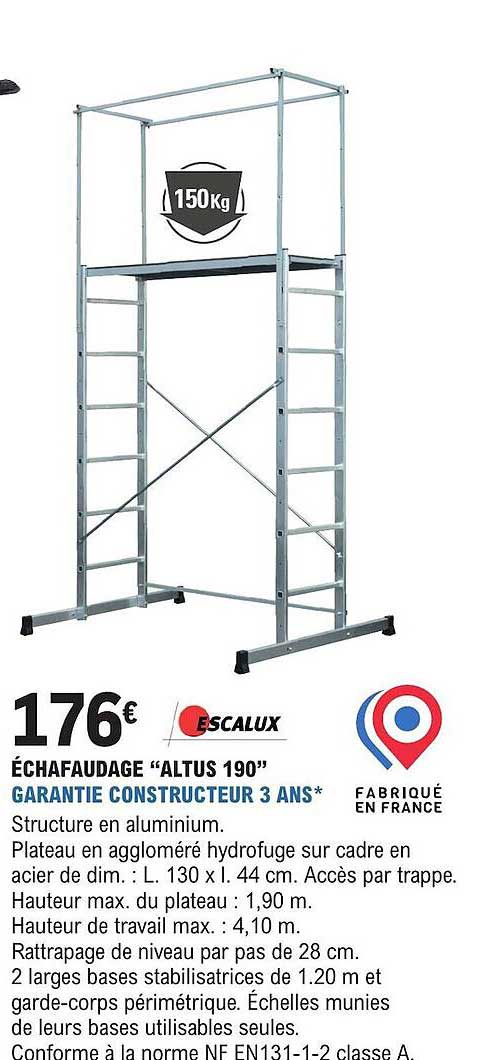 escalux échafaudage "altus 190"
