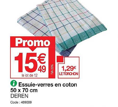 essuie-verres en coton deren