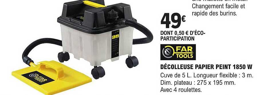 far tools décolleuse papier peint 1850 w