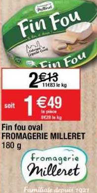 fin fou oval fromagerie milleret