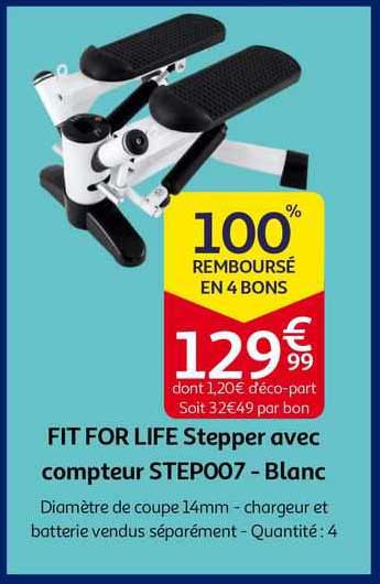 fit for life stepper avec compteur step007 - blanc