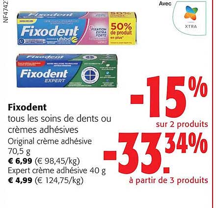 Fixodent Les Soins De Dents Ou Crèmes Adhésives