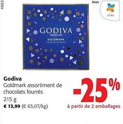 Godiva Goldmark Assortiment De Chocolats Fourrés