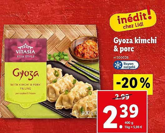 gyoza kimchi & porc vitasia