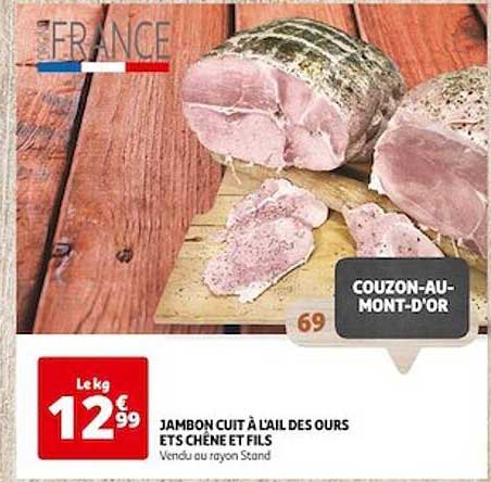 jambon cuit à l'ail des ours ets chêne et fils
