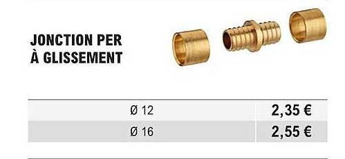 jonction per à glissement