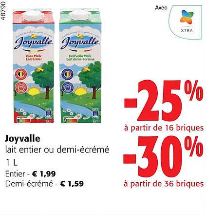 joyvalle lait entier ou demi-écrémé