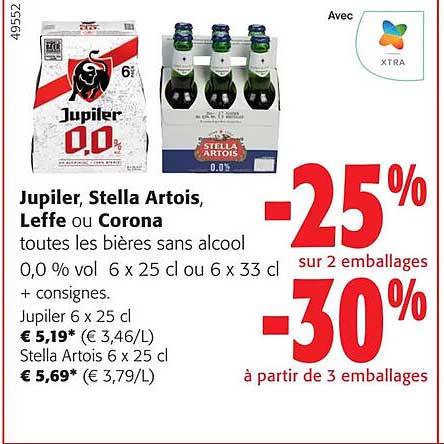 jupiler, stella artois, leffe ou corona