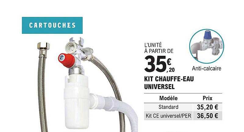 kit chauffe-eau universel