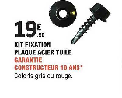 Kit Fixation Plaque Acier Tuile