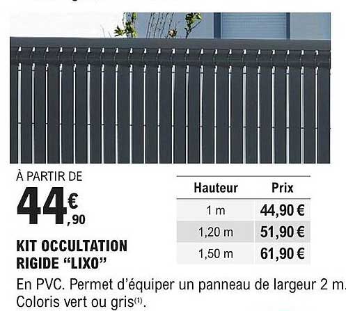 kit occultation rigide "lixo"