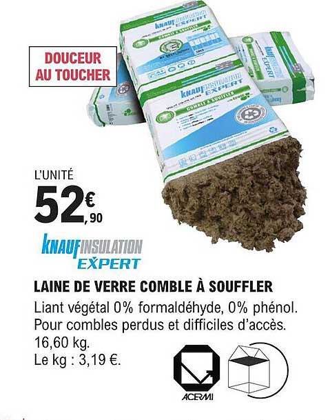 knauf insulation expert laine de verre comble à souffler