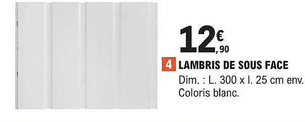 lambris de sous face