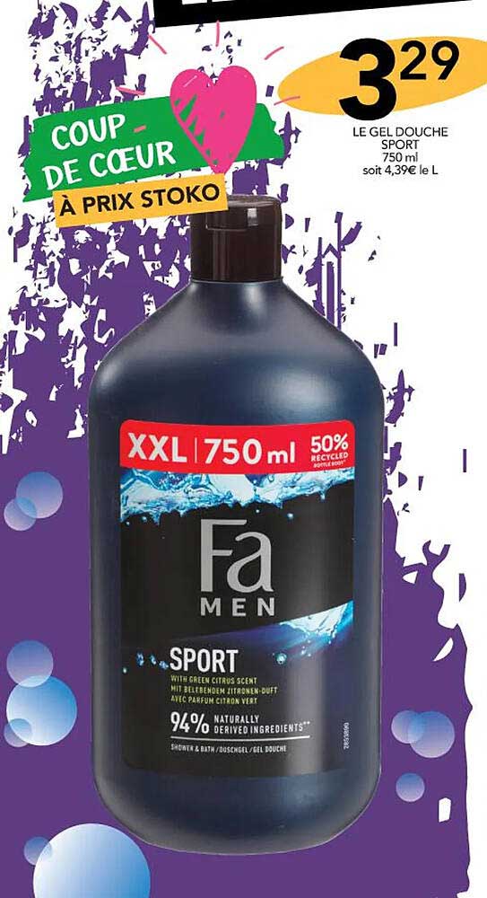 Le Gel Douche Sport Fa Men