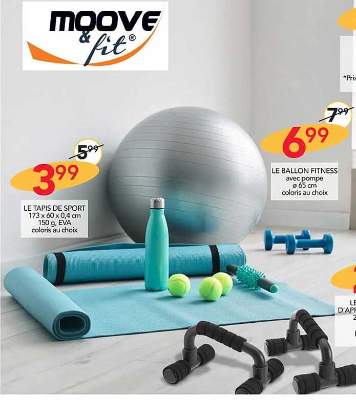 Le Tapis De Sport Moove & Fit, Le Ballon Fitness Moov & Fit