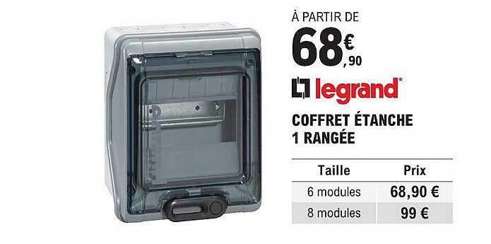 legrand coffret étanche 1 rangée