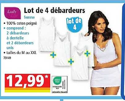 Lot De 4 Débardeurs Femme Lady & Life