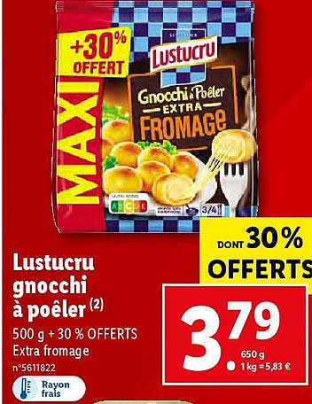 Lustucru Gnocchi à Poêler