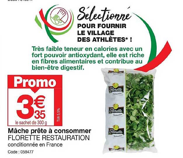 mâche prête à consommer florette restauration