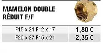 mamelon double réduit f/f