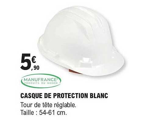 Manufrance Casque De Protection Blanc