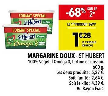 margarine doux - st hubert