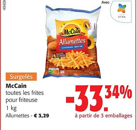 mc cain les frites pour friteuse