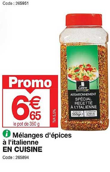 mélanges d'épices à l'italienne en cuisine