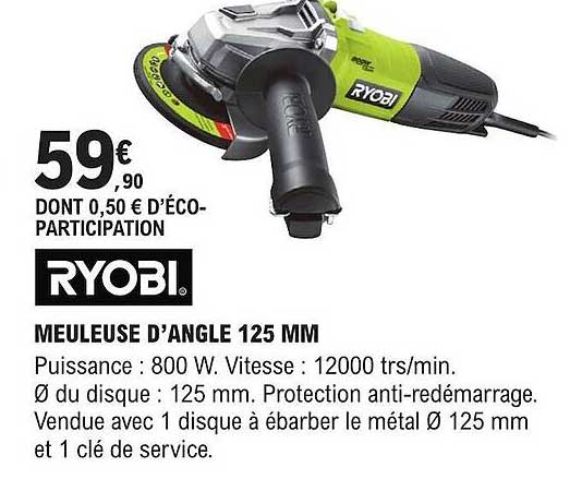 Meuleuses D'angle 125 Mm Ryobi