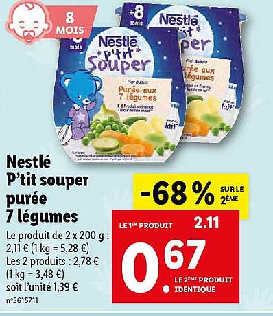 nestlé p'tit souper purée 7 légumes