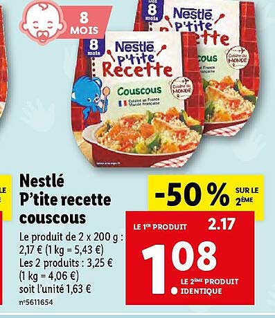 nestlé p'tite recette couscous