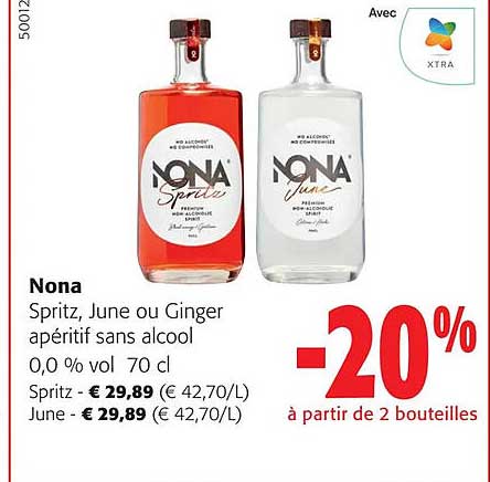 nona spritz, june ou ginger apéritif sans alcool