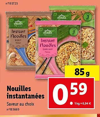 nouilles instantanées vitasia