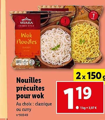 nouilles précuites pour wok vitasia