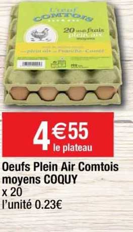 œufs plein air comtois moyens coquy