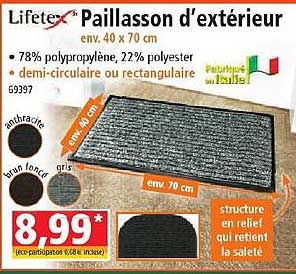 paillasson d'extérieur lifetex