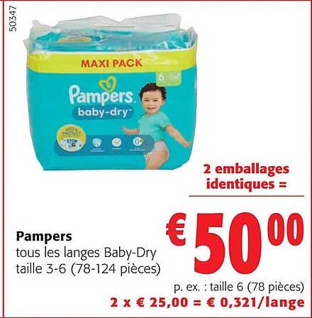 pampers tous les langes baby-dry